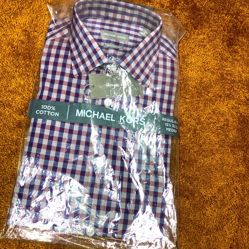 Cabernet check men dress shirt